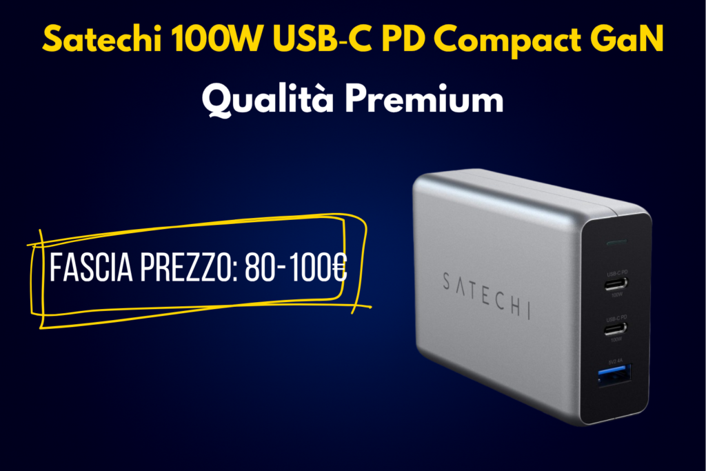 Caricatori USB-C GaN 100W multiporta